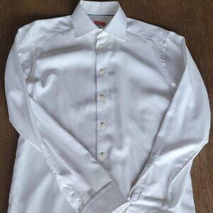 Eton slim fit dress shirt - White Textured Twill #2 - Sz 39/15.5